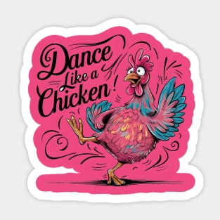 "Cheerful Chicken Dance Illustration" - Funny Tik Tok Sticker